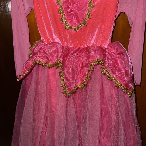 NNJXD Halloween Girl Pink PRINCESS DRESS Party Costume Fancy Dress 150 Size 12 - Picture 4 of 8